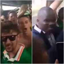 Irish fans sing their hearts out for a single French man