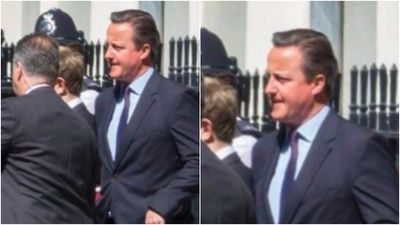 People seriously think David Cameron is floating in this photo