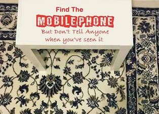 Prepare to have your head wrecked trying to find a phone on this rug