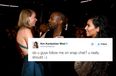 Kim Kardashian shares a video of Taylor Swift and Kanye discussing *those* ‘Famous’ lyrics