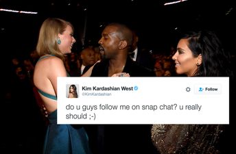 Kim Kardashian shares a video of Taylor Swift and Kanye discussing *those* ‘Famous’ lyrics
