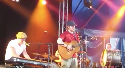 Ed Sheeran turned up at Latitude Festival yesterday and performed