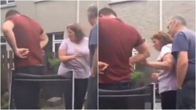 Irish mammy loses it as twin sons surprise her with a visit