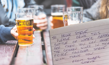 This drunk man fighting with himself is all of us