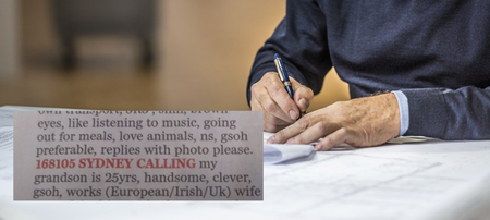 An Irish grandad is advertising to find a wife for his grandson in a very special way