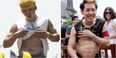 This is how a Japanese eating champion keeps his six pack eating 6,000 calories in one go