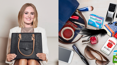 Adele shows us what’s in her handbag