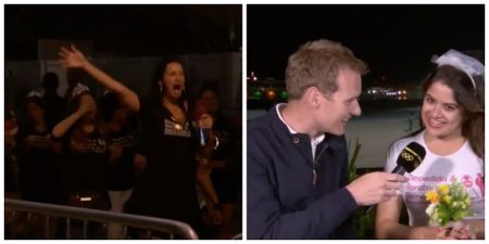 The sweetly cringey moment a Brazilian hen party crashed a live BBC Olympics news report