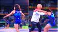 This Olympic wrestler may have had possibly the best celebration move