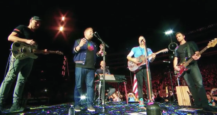 James Corden sings Nothing Compares 2 U on stage with Coldplay, and it’s amazing