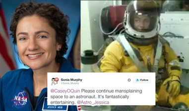 Twitter did not take kindly to this guys tweet to a female astronaut