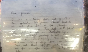 A Dublin woman’s kind gesture for a struggling stranger is admirable