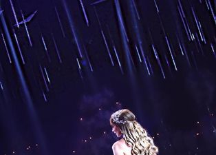 This glittering wedding dress is giving us major Cinderella vibes