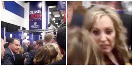 People absolutely love this reporter’s response to getting shoved at last night’s debate