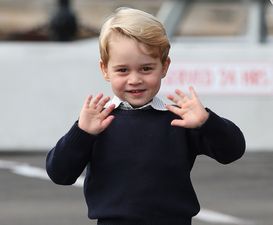 Prince George pressing his nose against an airplane window is the cutest thing ever