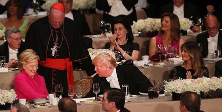 Donald Trump’s joke about Hillary Clinton and Catholics goes down like a lead balloon