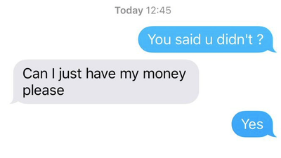 This girl got the perfect revenge on her ex when he asked for his money back