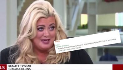 Gemma Collins is appealing to the Dictionary to change the meaning of “Essex Girl”