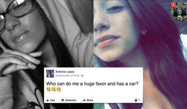 A 16-year-old girl posted a flippant status to Facebook moments after killing her child