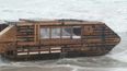So a  houseboat has washed up on a Mayo beach