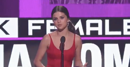Selena Gomez gave an emotional speech at the AMAs last night