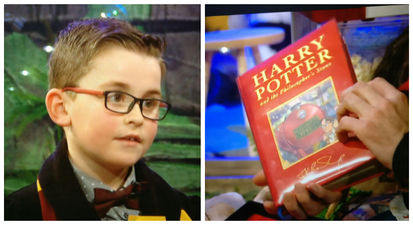 The first edition Harry Potter book they gave away on the Toy Show could be worth a LOT of money