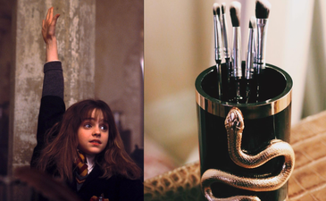 We are lusting over this Harry Potter palette AND makeup brushes  