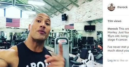 WATCH: Dwayne ‘The Rock’ Johnson has sent this truly inspiring video message to a 15-year-old Irish boy battling cancer