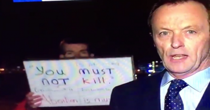 RTÉ reporter dealt brilliantly with a pro-life activist that interrupted him on air