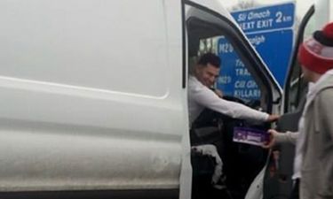 This man handed out sweets during a traffic jam in Limerick to lift people’s spirits