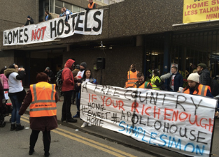 There is an incredible display of people power right now outside outside Apollo House