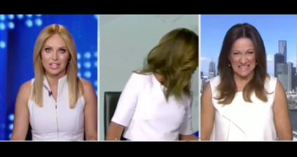 Australian news anchor has a complete b*tch fit when her colleague appears wearing white
