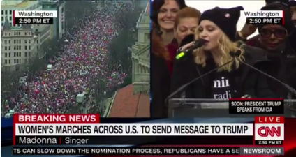 Madonna got more than a little sweary at today’s Women’s March