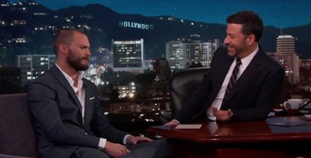 Jamie Dornan was in great form on Jimmy Kimmel last night