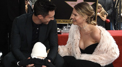 Adam Levine got his star on the Walk of Fame… but had to share the spotlight