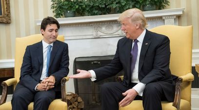 A lot of people noticed one thing about Donald Trump’s meeting Justin Trudeau