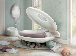 You can now buy a clam-shaped bed (and live your best mermaid life!)