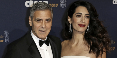 Amal Clooney debuted her baby bump in a STUNNING gown last night