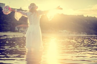 This bride-to-be made a wedding dress out of burrito wrappers…and it’s kind of brilliant