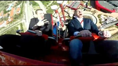 Man and pigeon collide on high-speed rollercoaster and it’s all caught on video
