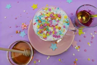 Cutting back on caffeine? This beetroot unicorn latte is for you