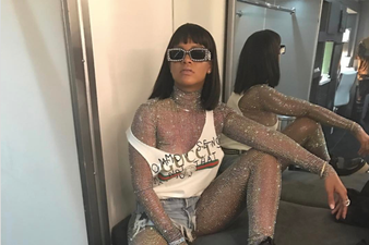Rhianna wants everyone to see her Coachella outfit before she hits the road