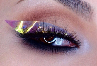 Holographic eyeliner is the futuristic trend we didn’t know we needed