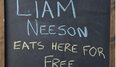 This shop offered free food to Liam Neeson, so he turned up for it