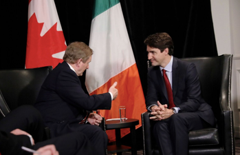 The Canadian Prime Minister wore the BEST socks to meet Enda Kenny