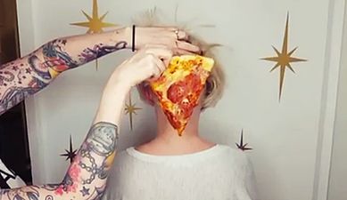 Hidden pizza hair is the trend we can totally get on board with