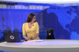 A dog interrupted a broadcast and gave the presenter the shock of her life