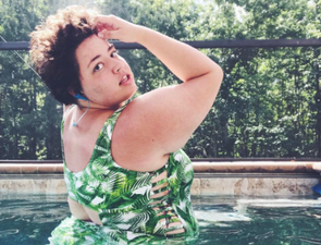 This plus-sized lifeguard is KILLING it with her swimsuit curves