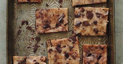 These raw cookie dough bars will satisfy your sweet tooth
