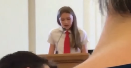 Girl comes out as gay and has mic cut off during church speech